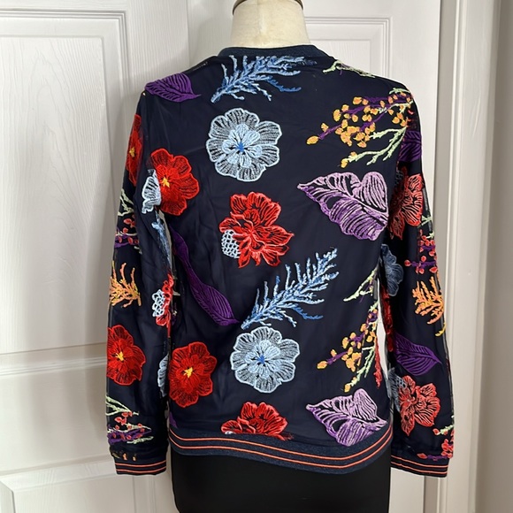 DESIGUAL BLUE FLORAL BOMBER - Picture 16 of 16